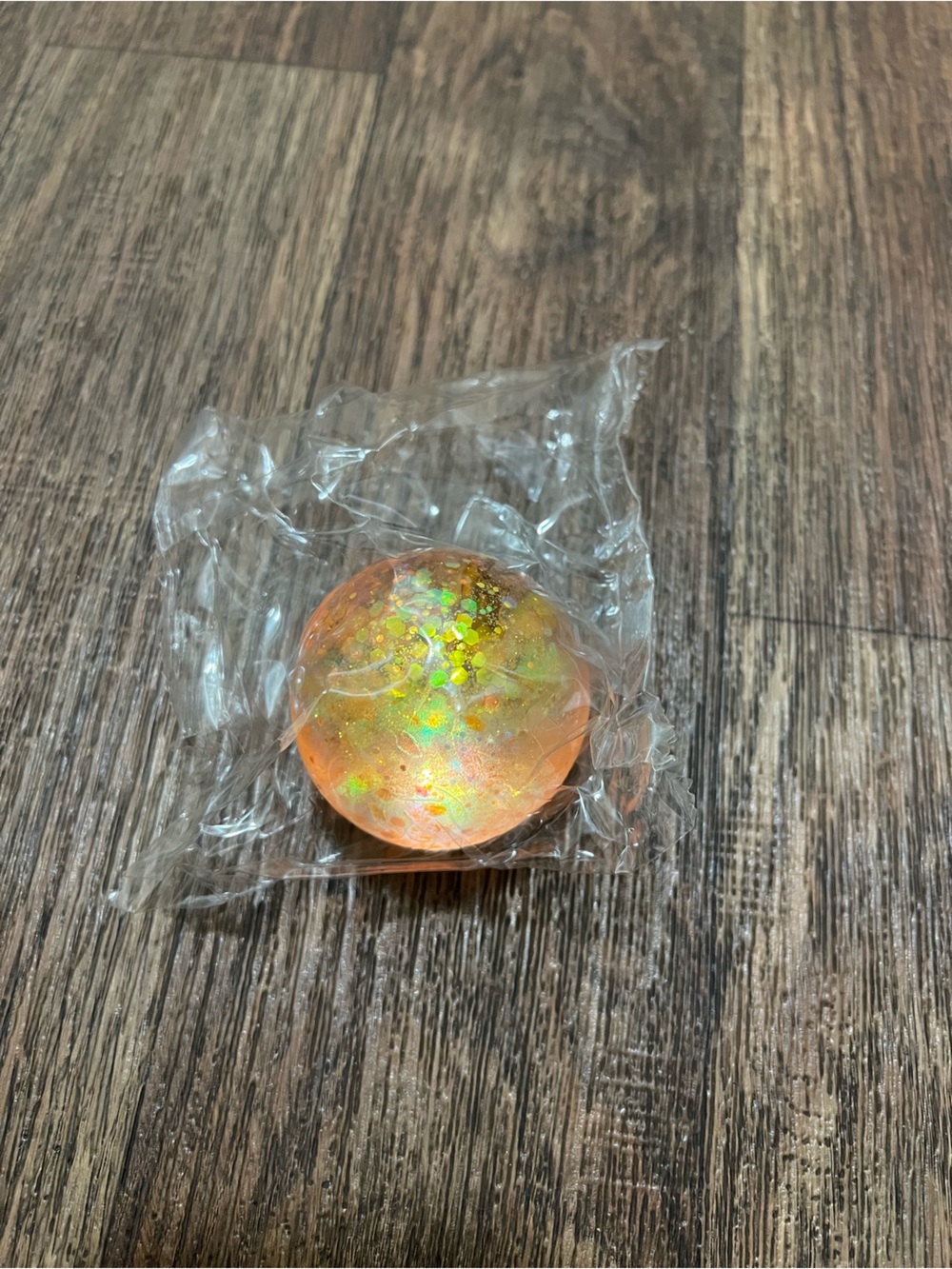 🧡 Orange Glitter Squeeze Ball Sensory Fidget Toy ✨